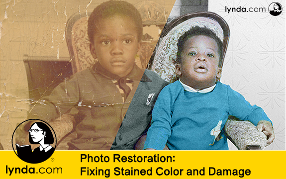 دانلود فیلم آموزشی Photo Restoration: Fixing Stained Color and Damage