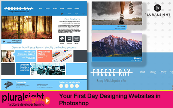 دانلود فیلم آموزشی Your First Day Designing Websites in Photoshop