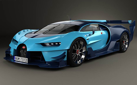 دانلود مدل سه بعدی اتومبیل Bugatti Vision Gran Turismo 2015