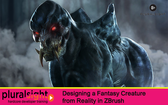 دانلود فیلم آموزشی Designing a Fantasy Creature from Reality in ZBrush