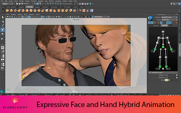 دانلود فیلم آموزشی Expressive Face and Hand Hybrid Animation