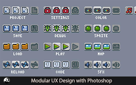 دانلود فیلم آموزشی Modular UX Design with Photoshop
