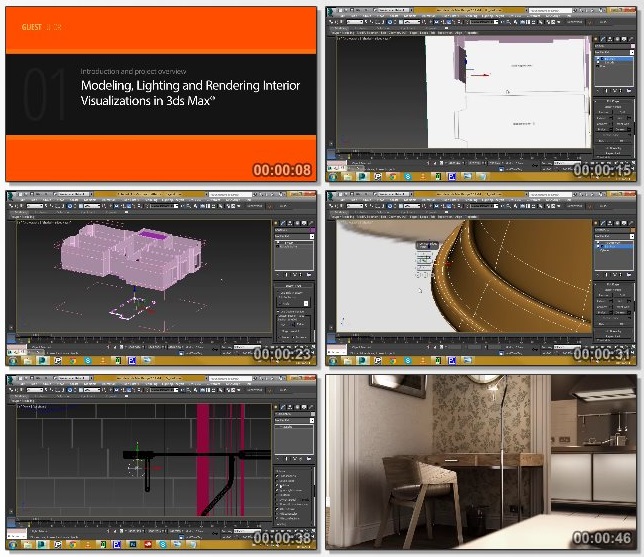 دانلود فیلم آموزشی Modeling, Lighting and Rendering Interior Visualizations in 3ds Max