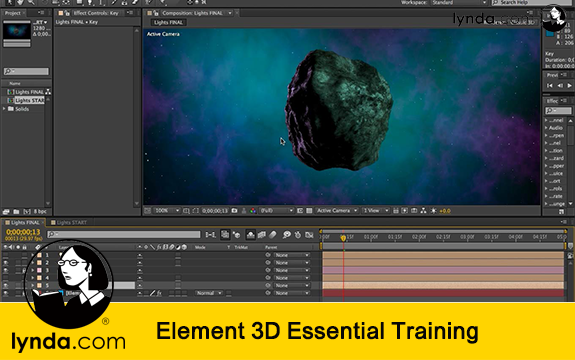 دانلود فیلم آموزشی Element 3D Essential Training از Lynda