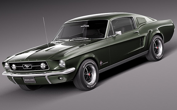 دانلود مدل سه بعدی اتومبیل Ford Mustang Fastback 1967