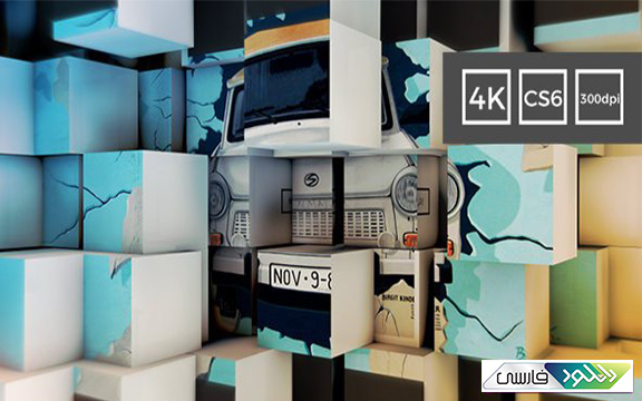 دانلود پروژه افتر افکت Videohive 3D Cubes Wall Slideshow in 4K