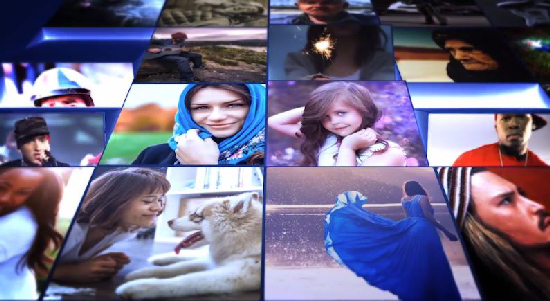 Videohive Mosaic Photo Reveal center