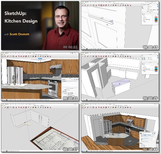 دانلود فیلم آموزشی SketchUp: Kitchen Design از Lynda