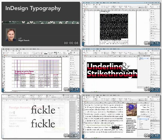 دانلود فیلم آموزشی InDesign: Typography از Lynda