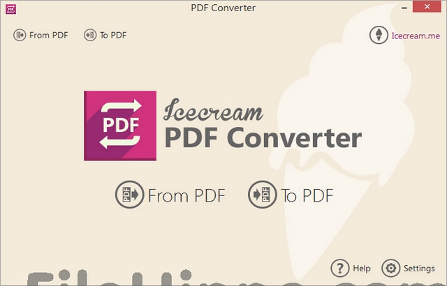 Icecream PDF Converter Pro center