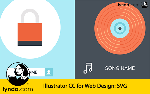 دانلود فیلم آموزشی Illustrator CC for Web Design: SVG از Lynda
