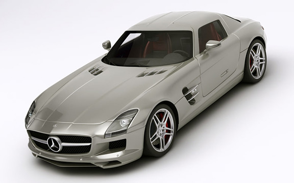 دانلود مدل سه بعدی اتومبیل Mercedes Benz SLS AMG