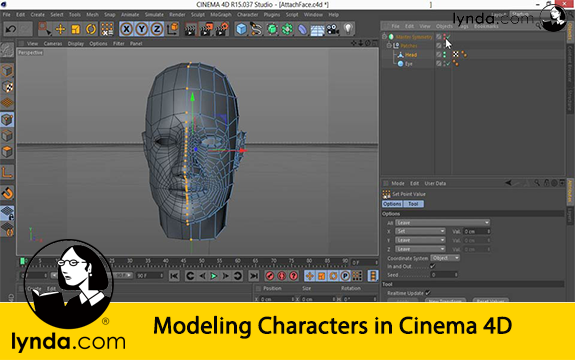 دانلود فیلم آموزشی Modeling Characters in Cinema 4D از Lynda