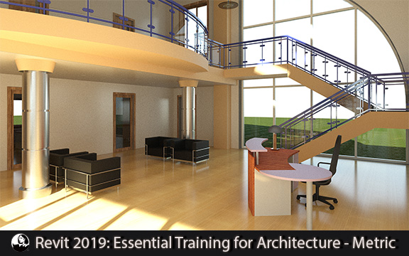 دانلود فیلم آموزشی Revit 2019: Essential Training for Architecture – Metric