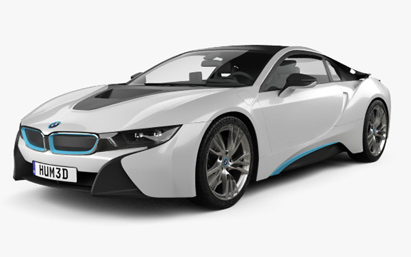 دانلود مدل سه بعدی اتومبیل BMW i8 2015