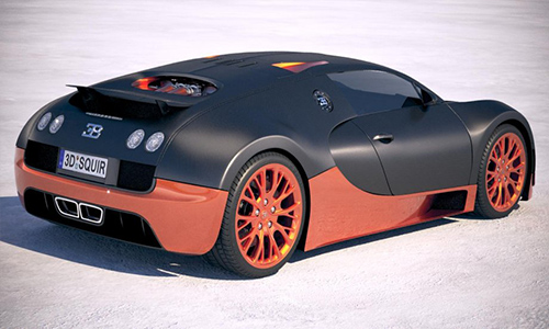 Bugatti Veyron Super Sport 2012 3D Model center