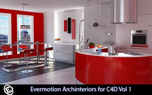 دانلود مجموعه طراحی داخلی Evermotion Archinteriors for C4D Vol 1