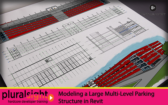 دانلود فیلم آموزشی Modeling a Large Multi-Level Parking Structure in Revit