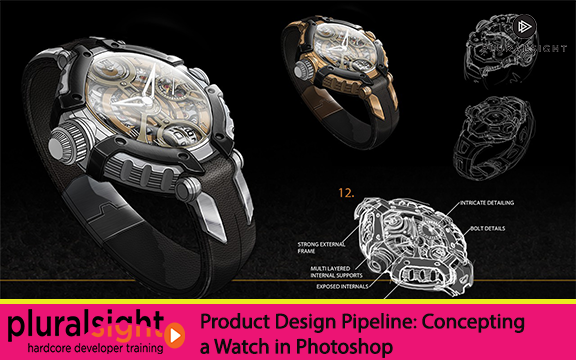 دانلود فیلم آموزشی Product Design Pipeline: Concepting a Watch in Photoshop