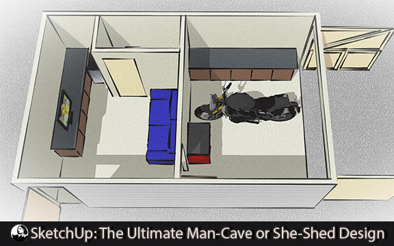 دانلود فیلم آموزشی SketchUp: The Ultimate Man-Cave or She-Shed Design