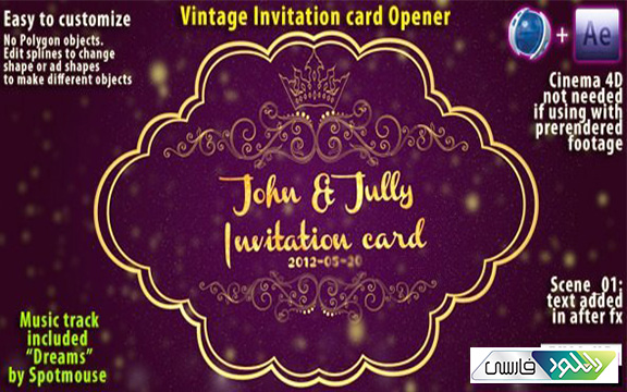 دانلود پروژه افتر افکت Videohive Vintage Invitation Card