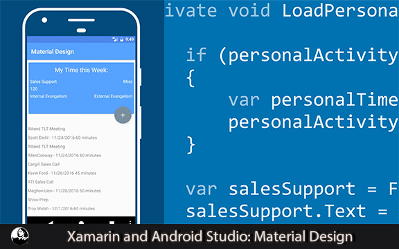 دانلود فیلم آموزشی Xamarin and Android Studio: Material Design