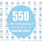 550 Line Icons Bundle logo