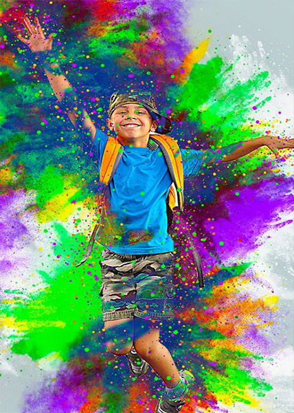 دانلود اکشن فتوشاپ Colorful Powder Explosion