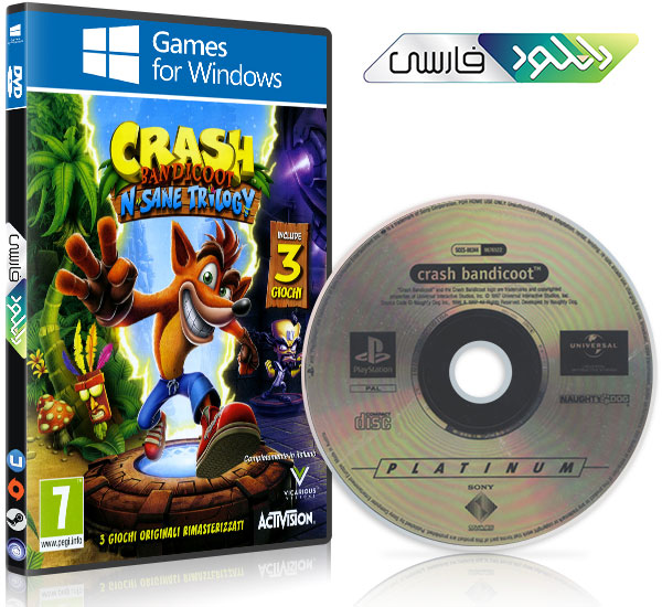 دانلود بازی Crash Bandicoot N Sane Trilogy تمام نسخه ها + آپدیت