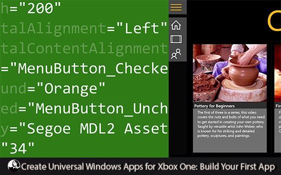 دانلود فیلم آموزشی Create Universal Windows Apps for Xbox One: Build Your First App
