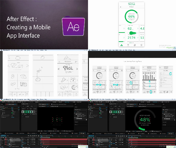 Creating a Mobile App interface in After Effects center
