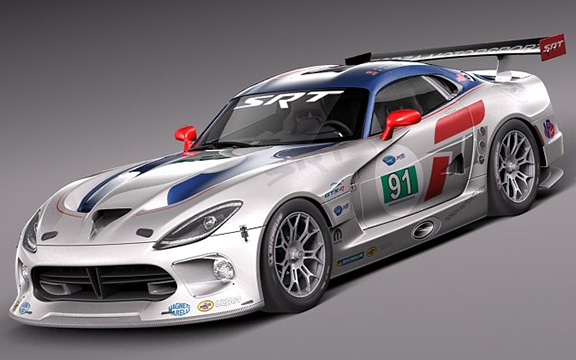دانلود مدل سه بعدی اتومبیل Dodge Viper GTS-R 2013 Race car