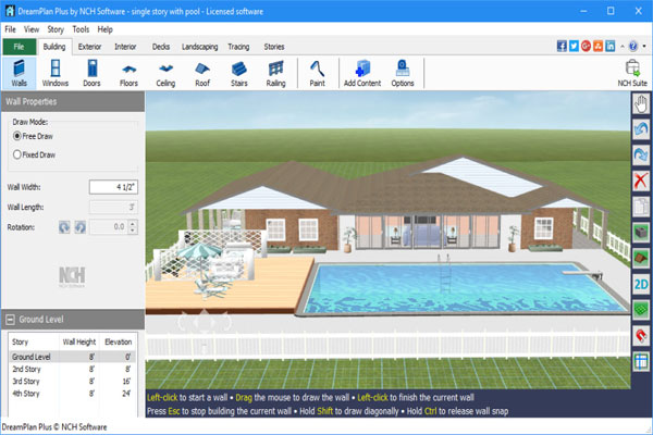 NCH DreamPlan Home Designer Plus 8.31 download the last version for mac