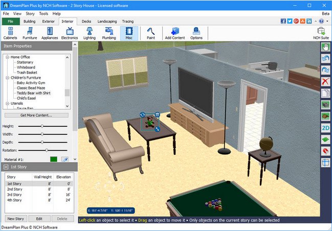 NCH DreamPlan Home Designer Plus 8.39 download the last version for ipod