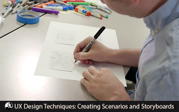 دانلود فیلم آموزشی UX Design Techniques: Creating Scenarios and Storyboards لیندا