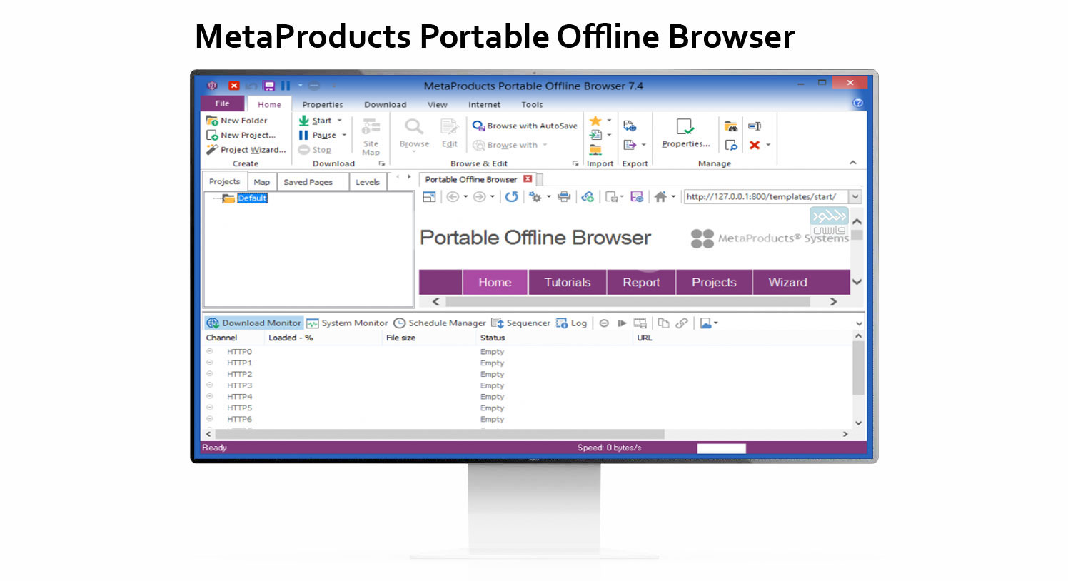 دانلود نرم افزار MetaProducts Portable Offline Browser v8.1.4896