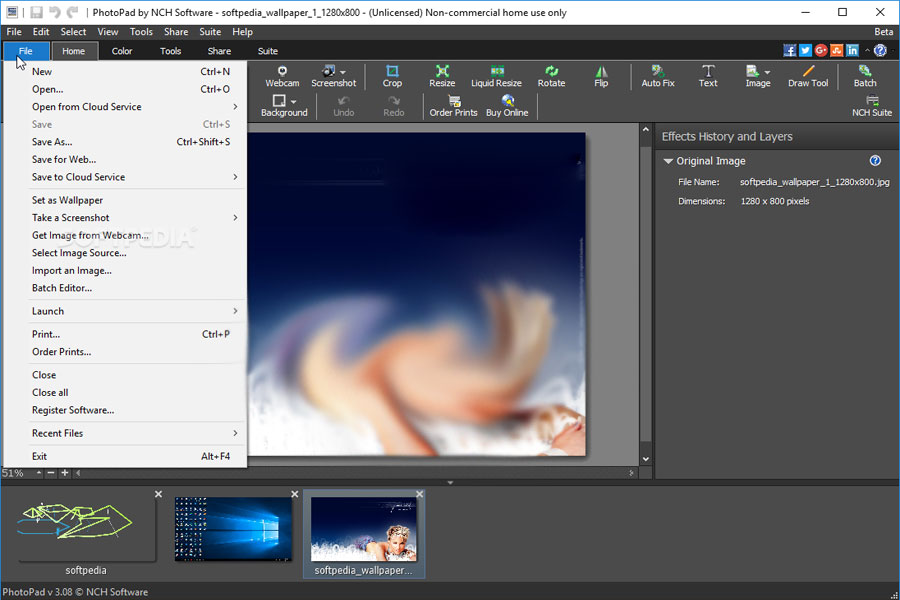 NCH PhotoPad Image Editor 11.51 download the new version