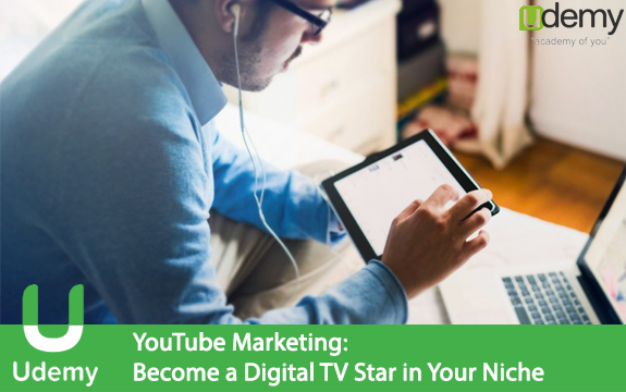 دانلود فیلم آموزشی YouTube Marketing: Become a Digital TV Star in Your Niche