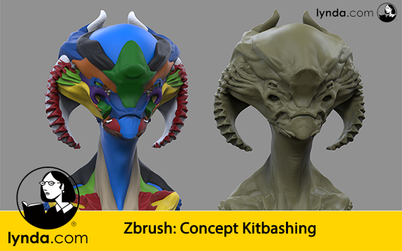 دانلود فیلم آموزشی Zbrush: Concept Kitbashing از Lynda