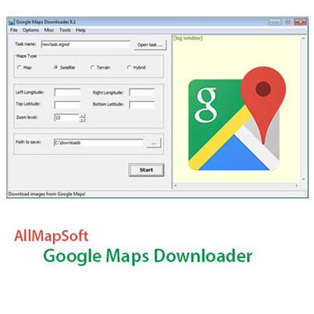 دانلود نرم افزار AllMapSoft Google Maps Downloader v8.813 ویندوز