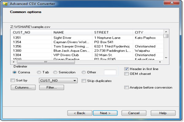 download the last version for windows Advanced CSV Converter 7.41