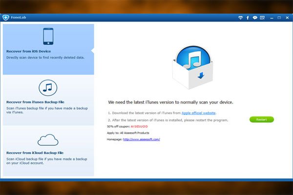FoneLab iPhone Data Recovery 10.5.52 download the new version for windows