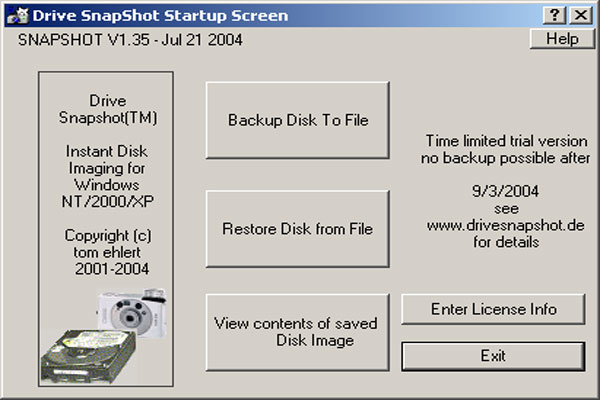Drive SnapShot 1.50.0.1267 instaling
