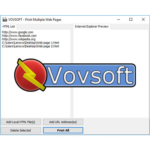 دانلود نرم افزار VovSoft Print Multiple Web Pages v1.8 – win