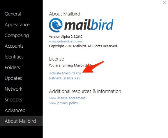 download activate mailbird pro