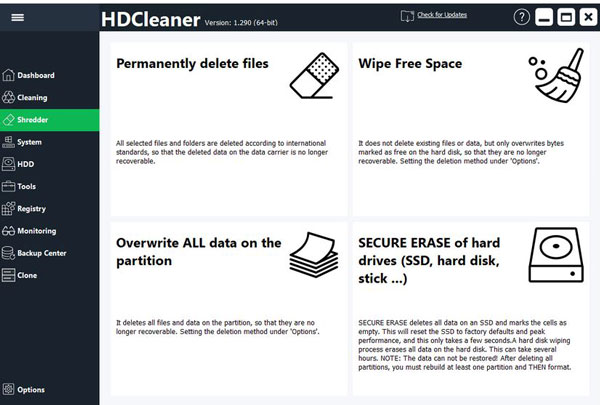 HDCleaner 2.051 download the new version for apple