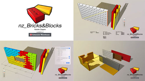 دانلود نرم افزار nz Bricks&Blocks for SketchUp v1.0.1