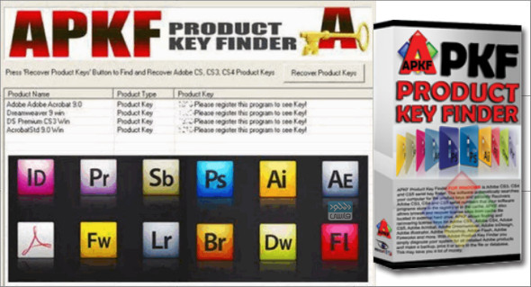 دانلود نرم افزار APKF Adobe Product Key Finder v2.6.0.0