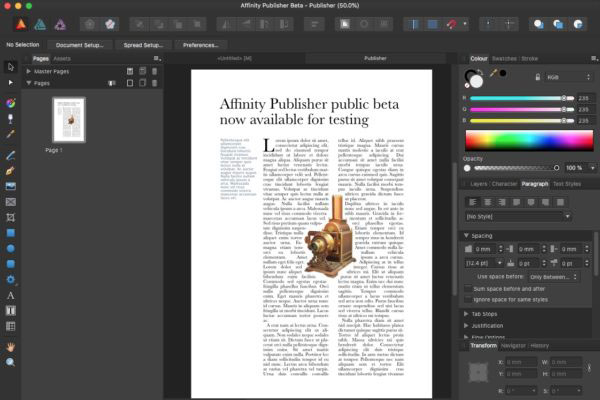 download the new Serif Affinity Publisher 2.1.1.1847