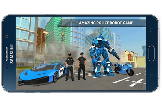 دانلود بازی اندروید US Police Plane Robot Car Bike v1.4